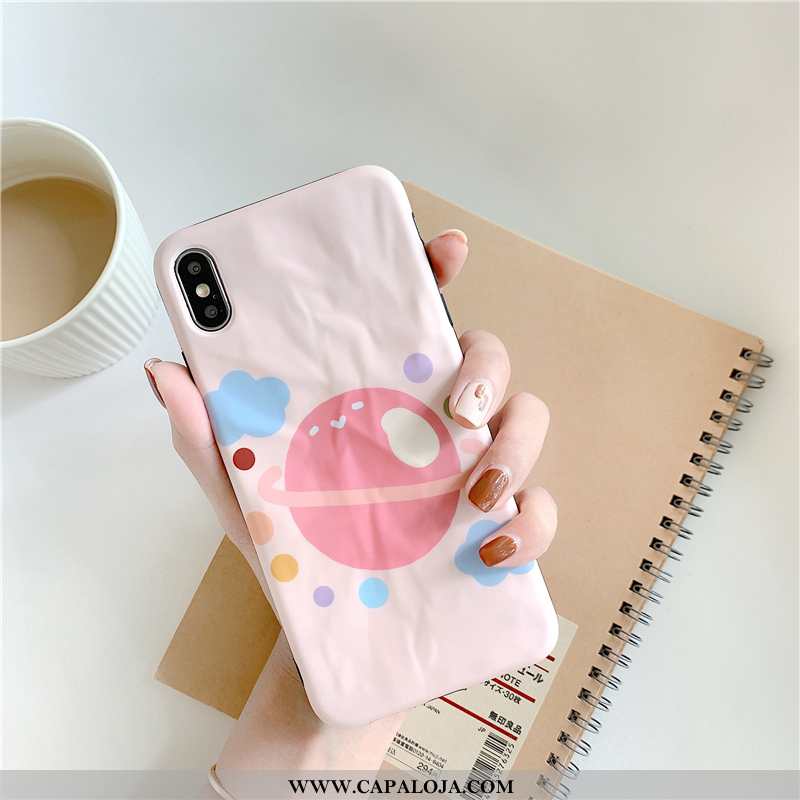 Capa iPhone Xs Criativas Bola Colorida Completa Rosa, Capas iPhone Xs Protetoras Venda