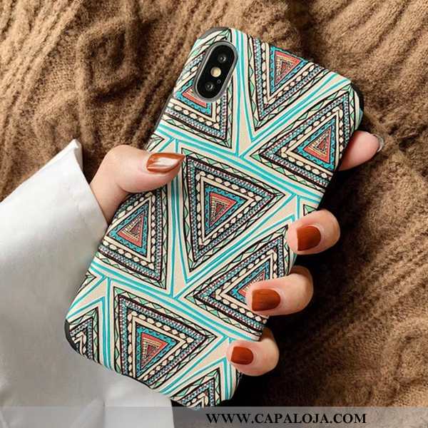 Capa iPhone Xs Criativas Feminino Telemóvel Masculino Azul, Capas iPhone Xs Tendencia Baratos