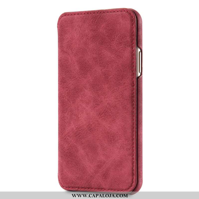 Capa iPhone Xs Max Couro Cases Vermelha Original Vermelho, Capas iPhone Xs Max Couro Legitimo Barato