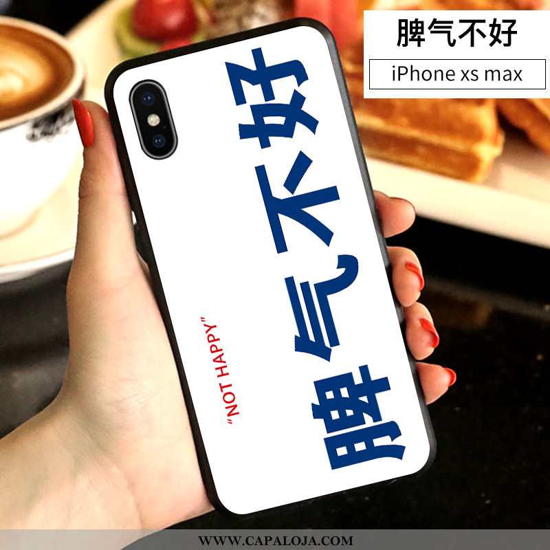 Capa iPhone Xs Max Desenho Animado Masculino Antiqueda Completa Branco, Capas iPhone Xs Max Bonitos 