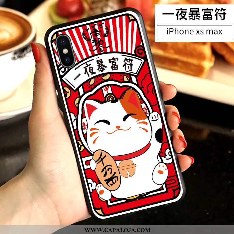 Capa iPhone Xs Max Desenho Animado Masculino Antiqueda Completa Branco, Capas iPhone Xs Max Bonitos 