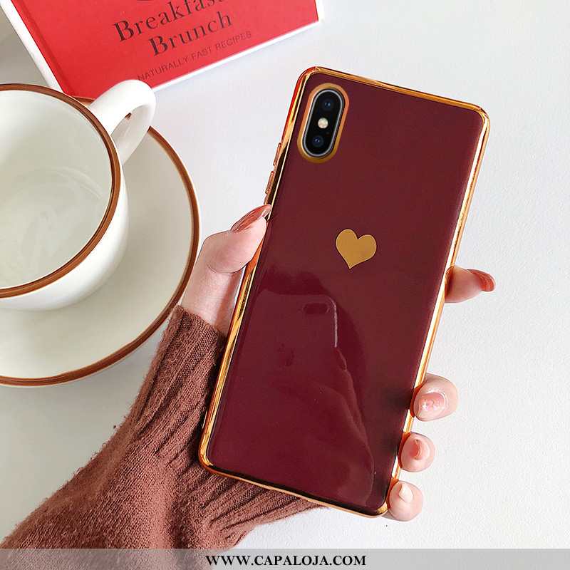 Capa iPhone Xs Max Personalizada Cases Feminino Coração Vermelho, Capas iPhone Xs Max Criativas Onli