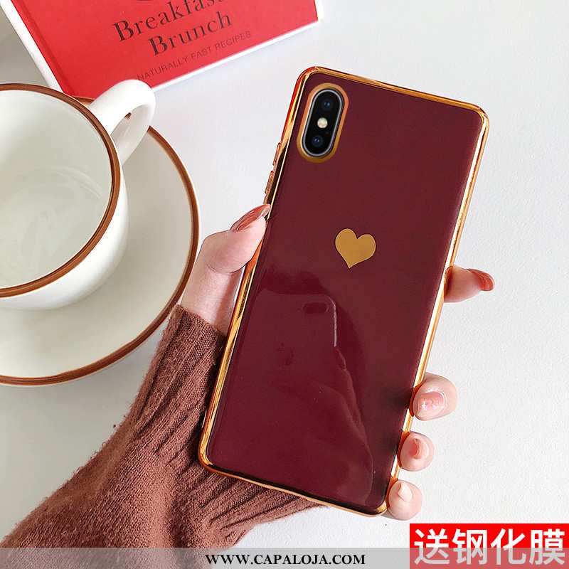 Capa iPhone Xs Max Personalizada Cases Feminino Coração Vermelho, Capas iPhone Xs Max Criativas Onli