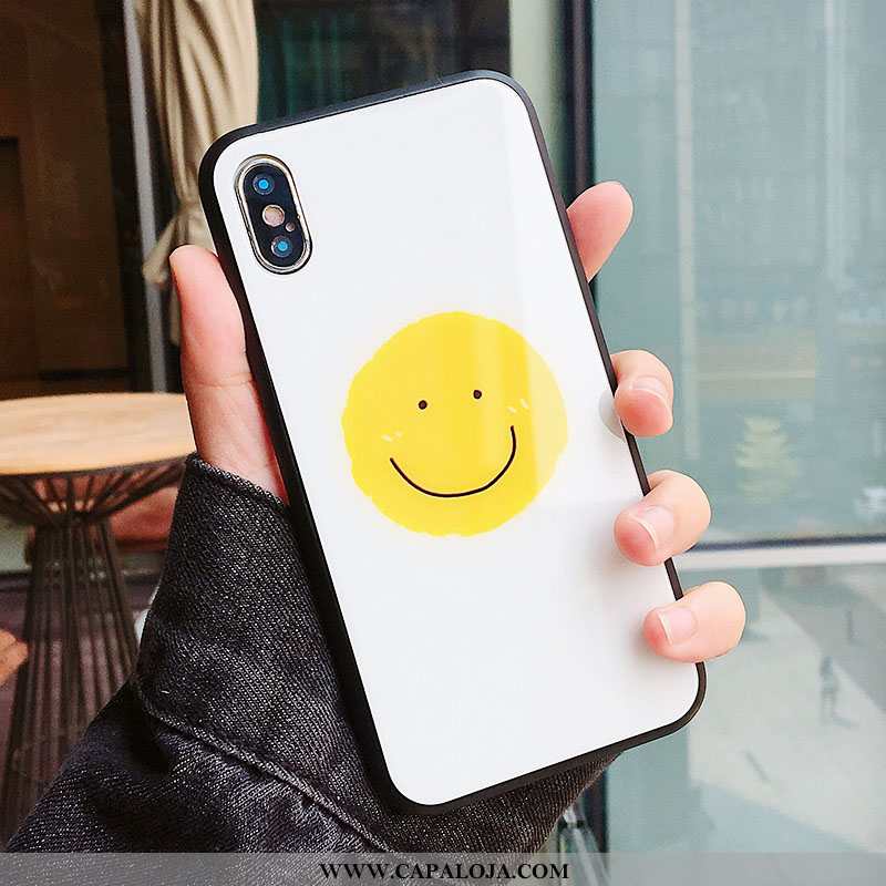 Capa iPhone Xs Max Protetoras Coração Frente Antiqueda Branco, Capas iPhone Xs Max Vidro Venda