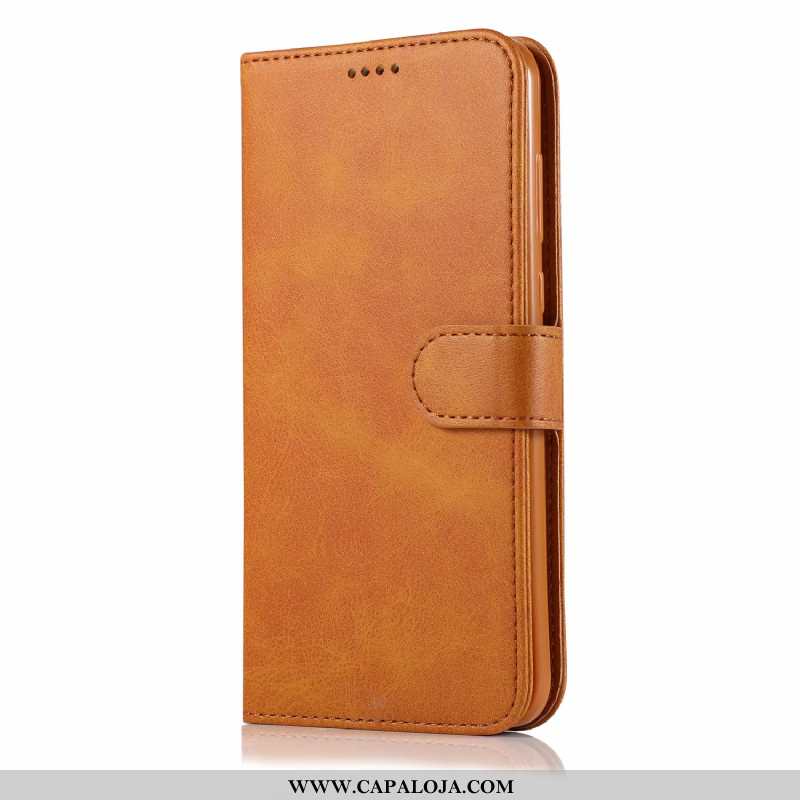 Capa iPhone Xs Max Protetoras Couro Telemóvel Capas Castanho, iPhone Xs Max Carteira Baratas