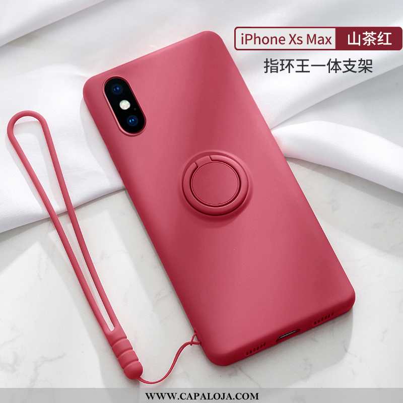 Capa iPhone Xs Max Silicone Suporte Soft Feminino Rosa, Capas iPhone Xs Max Slim Baratas