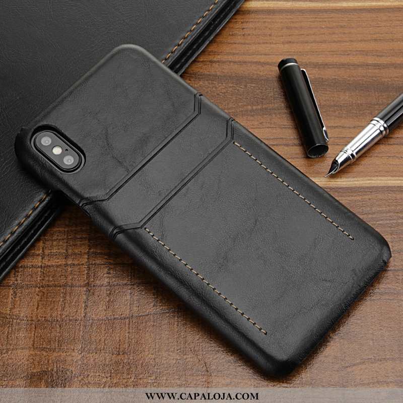 Capa iPhone Xs Protetoras Cases Vaca Couro Genuíno Castanho, Capas iPhone Xs Luxo Baratas