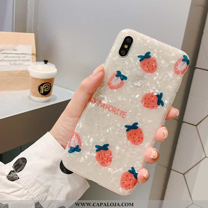 Capa iPhone Xs Silicone Moranguinho Feminino Antiqueda Laranja, Capas iPhone Xs Personalizado Promoç