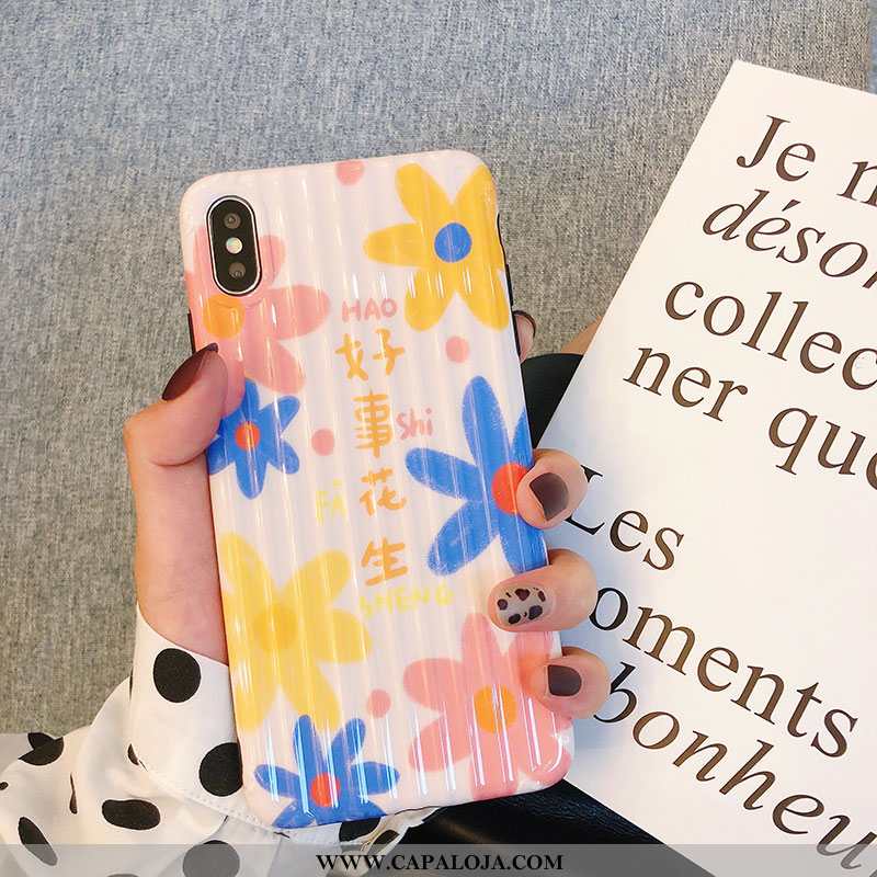 Capa iPhone Xs Soft Amarelo Cases Florido, Capas iPhone Xs Protetoras Baratos