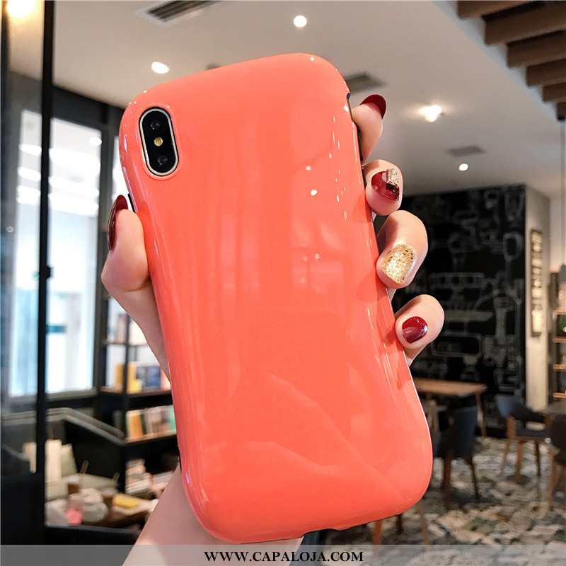 Capa iPhone Xs Soft Casal Laranja Feminino, Capas iPhone Xs Protetoras Barato