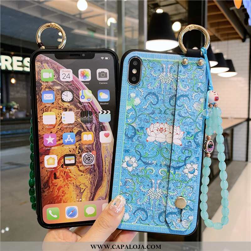 Capa iPhone Xs Soft Pulseira Azul Cases, Capas iPhone Xs Protetoras Barato