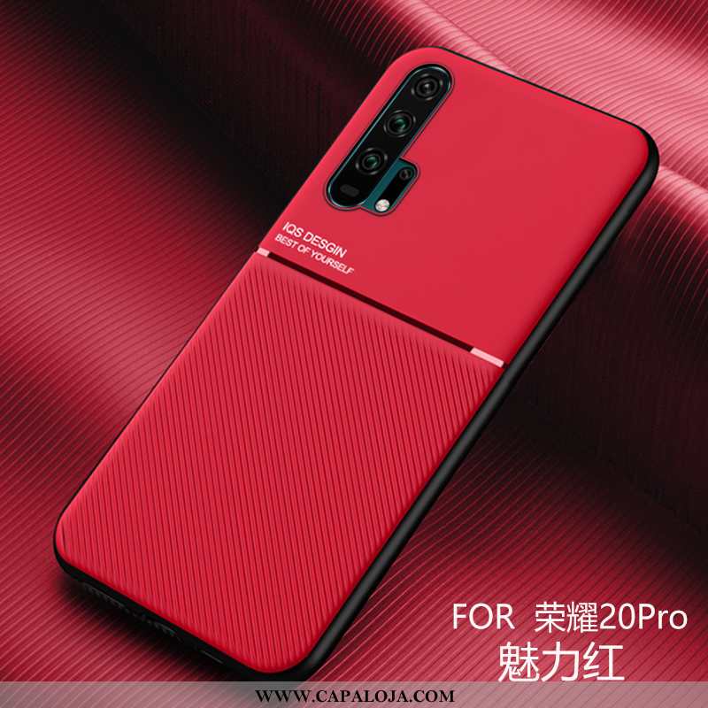 Capas Honor 20 Pro Super Couro Masculino Telemóvel Vermelho, Capa Honor 20 Pro Silicone Comprar