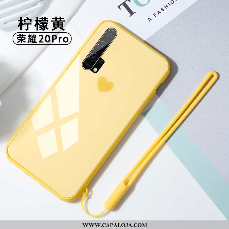 Capas Honor 20 Pro Vidro Novas Malha Amarelo, Capa Honor 20 Pro Personalizado Online