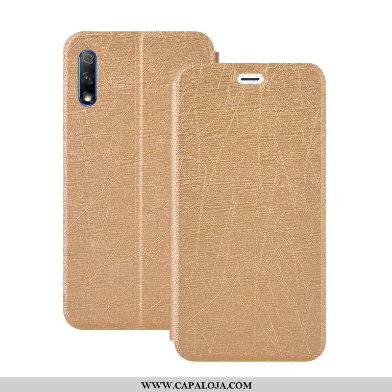 Capas Honor 9x Couro Telemóvel Cases Cover Dourado, Capa Honor 9x Soft Online