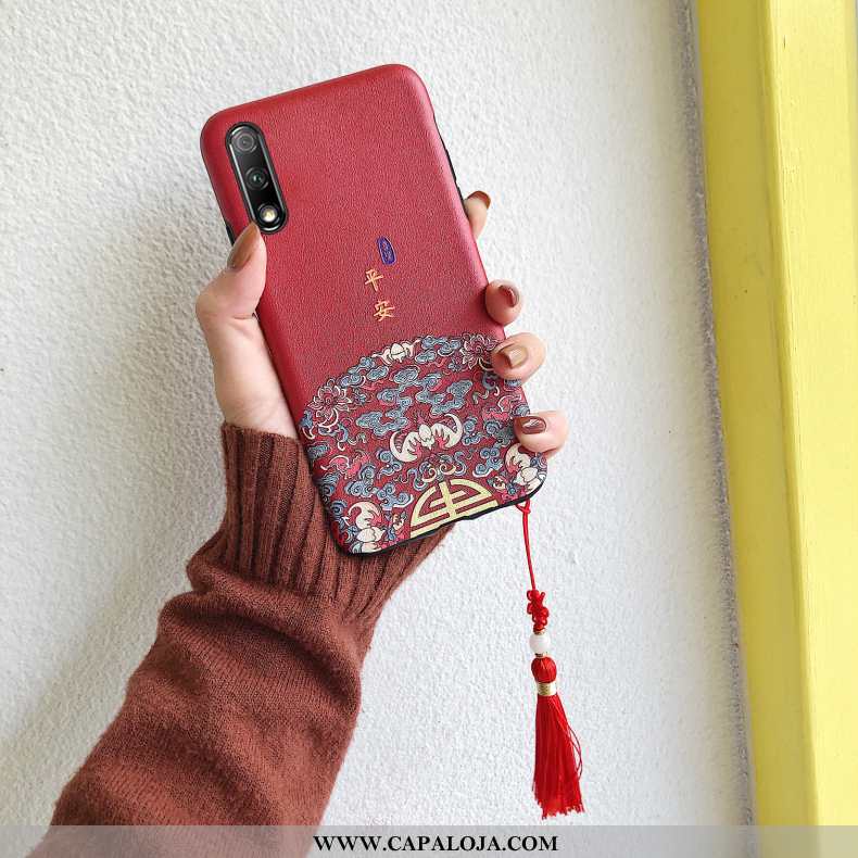 Capas Honor 9x Fosco Seda Midi Feminino Vermelho, Capa Honor 9x Tendencia Promoção