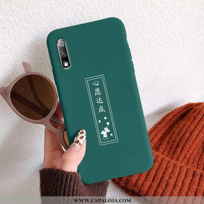 Capas Honor 9x Silicone Tendencia Cases Fosco Verde, Capa Honor 9x Estiloso Barato