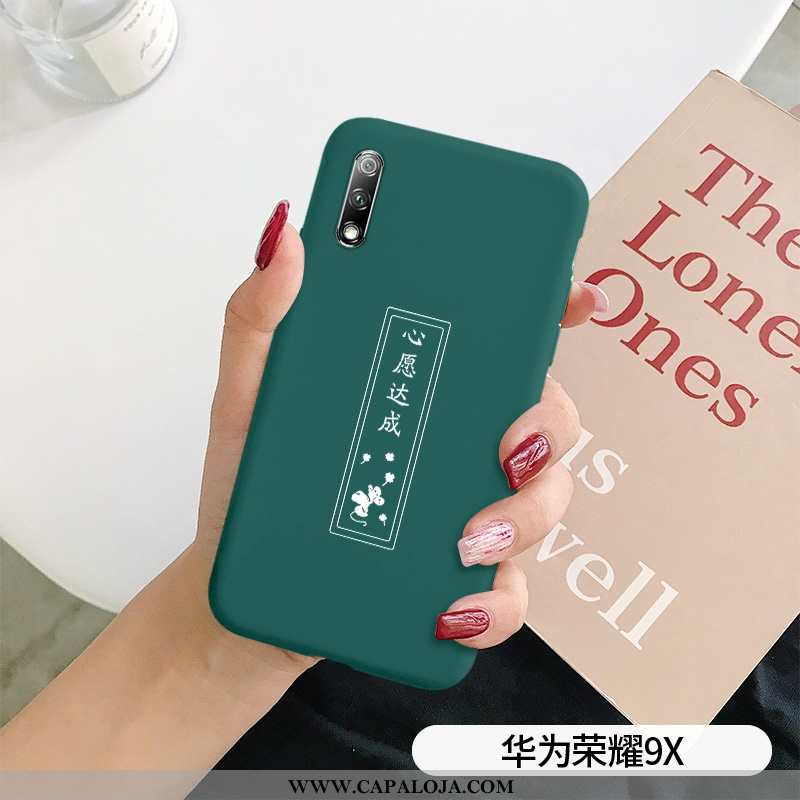 Capas Honor 9x Silicone Tendencia Cases Fosco Verde, Capa Honor 9x Estiloso Barato