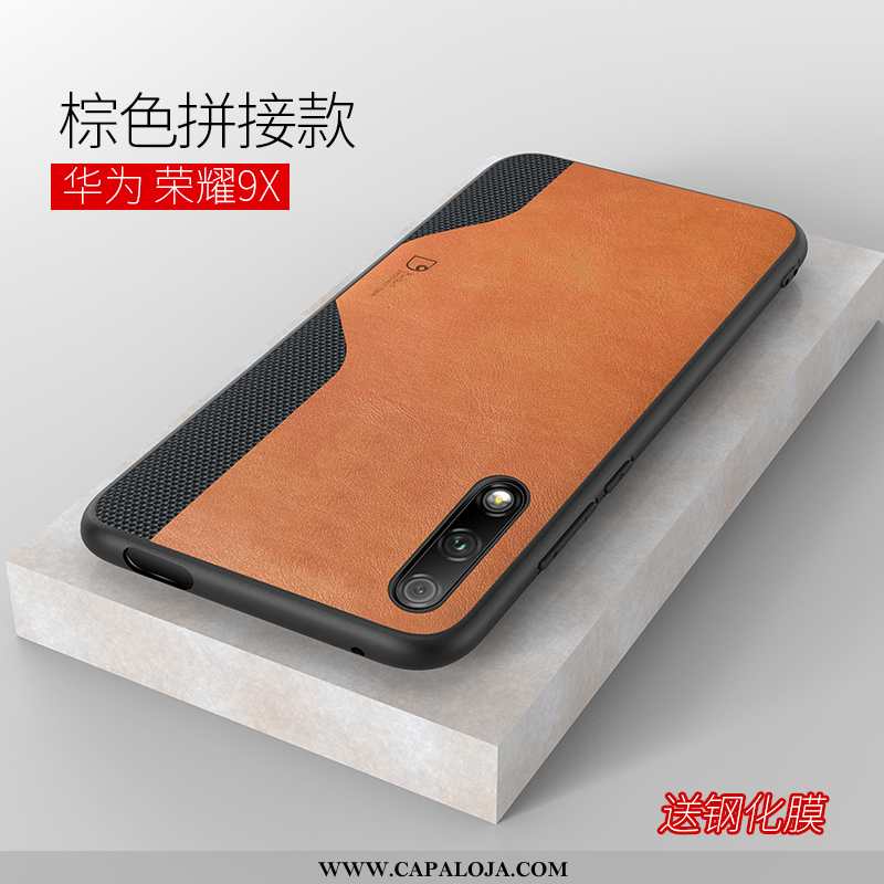 Capas Honor 9x Slim Couro Soft Caqui, Capa Honor 9x Couro Baratos