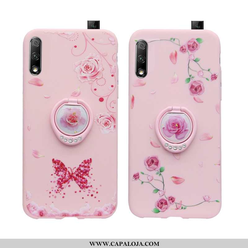 Capas Honor 9x Strass Protetoras Feminino Silicone Rosa, Capa Honor 9x Fosco Baratas