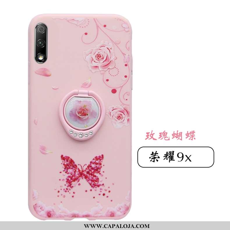 Capas Honor 9x Strass Protetoras Feminino Silicone Rosa, Capa Honor 9x Fosco Baratas