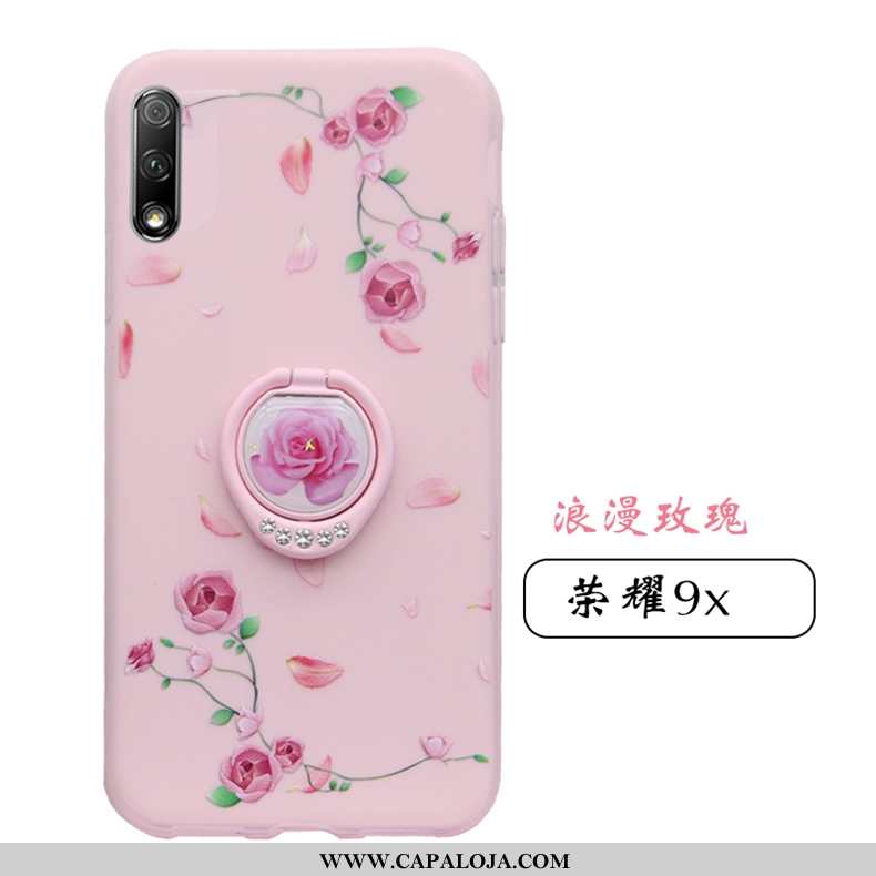 Capas Honor 9x Strass Protetoras Feminino Silicone Rosa, Capa Honor 9x Fosco Baratas