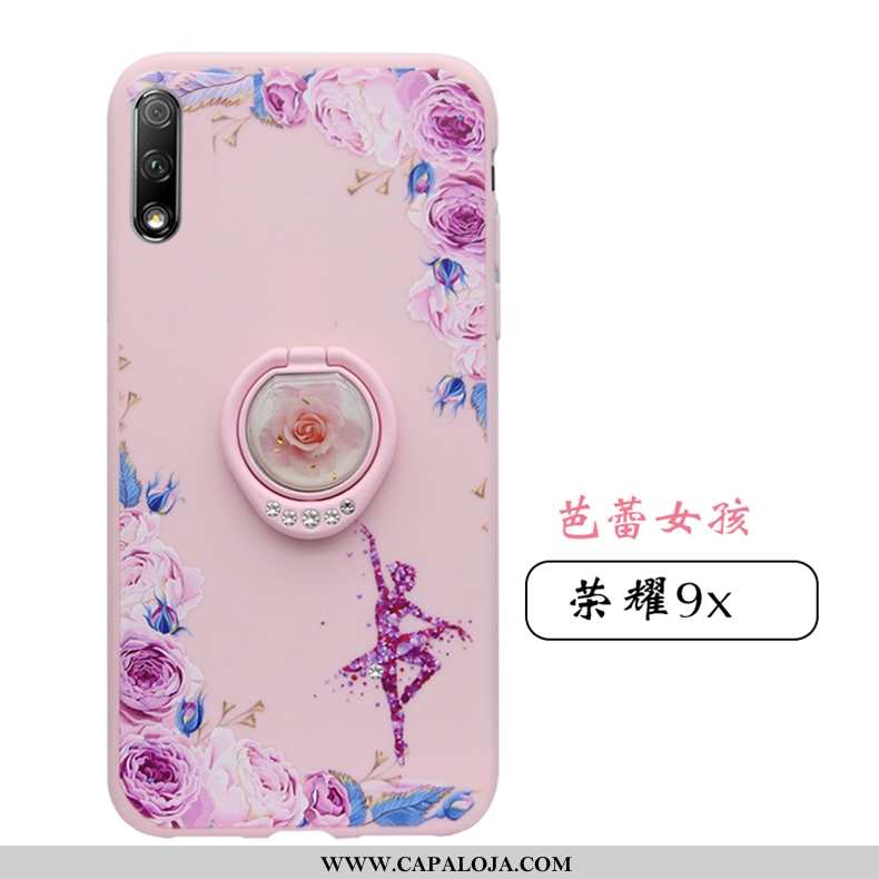 Capas Honor 9x Strass Protetoras Feminino Silicone Rosa, Capa Honor 9x Fosco Baratas