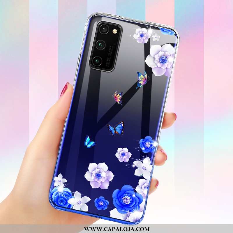 Capas Honor View30 Slim Completa Silicone Personalizada Azul, Capa Honor View30 Tendencia Barato