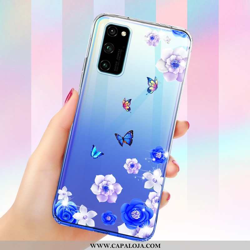 Capas Honor View30 Slim Completa Silicone Personalizada Azul, Capa Honor View30 Tendencia Barato