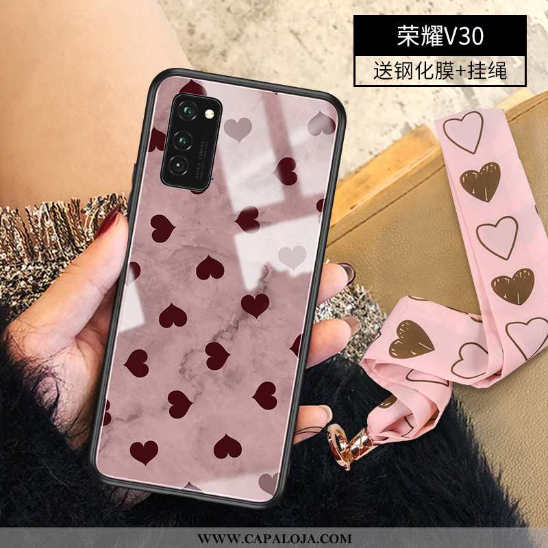 Capas Honor View30 Slim Personalizada Silicone Vermelha Rosa, Capa Honor View30 Tendencia Baratos