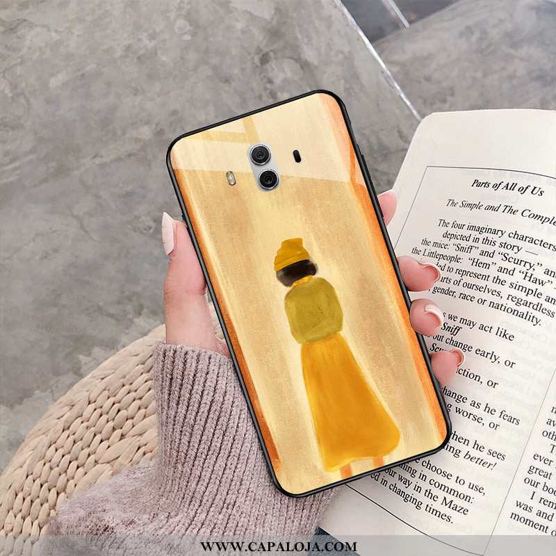 Capas Huawei Mate 10 Criativas Preto Antiqueda Frente Amarelo, Capa Huawei Mate 10 Vintage Baratas