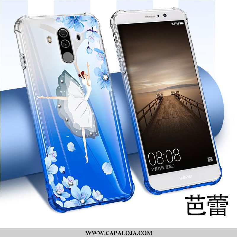 Capas Huawei Mate 10 Pro Criativas Silicone Super Azul, Capa Huawei Mate 10 Pro Slim Baratas