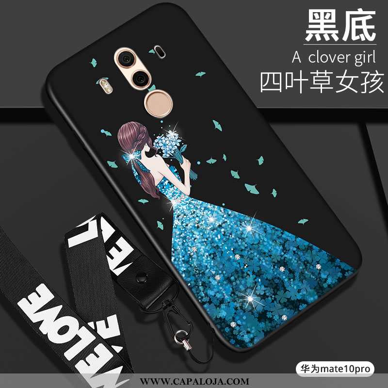 Capas Huawei Mate 10 Pro Silicone Masculino Feminino Telemóvel Preto, Capa Huawei Mate 10 Pro Soft C