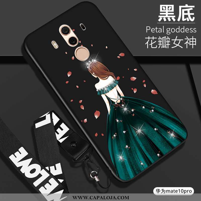 Capas Huawei Mate 10 Pro Silicone Masculino Feminino Telemóvel Preto, Capa Huawei Mate 10 Pro Soft C