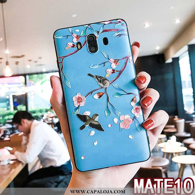 Capas Huawei Mate 10 Silicone Completa Soft Telinha Azul, Capa Huawei Mate 10 Cordao Online