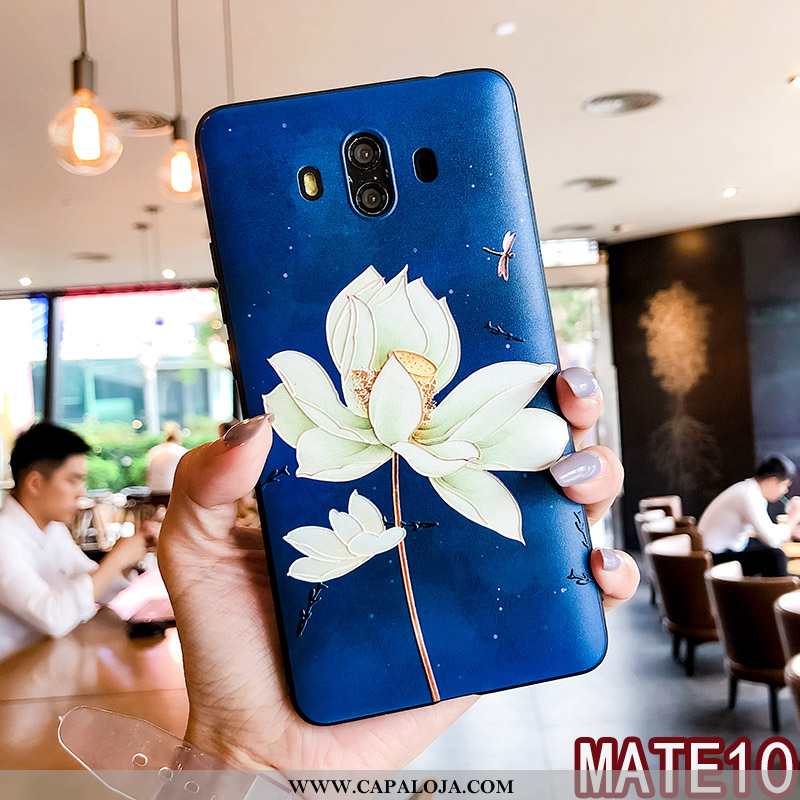 Capas Huawei Mate 10 Silicone Completa Soft Telinha Azul, Capa Huawei Mate 10 Cordao Online