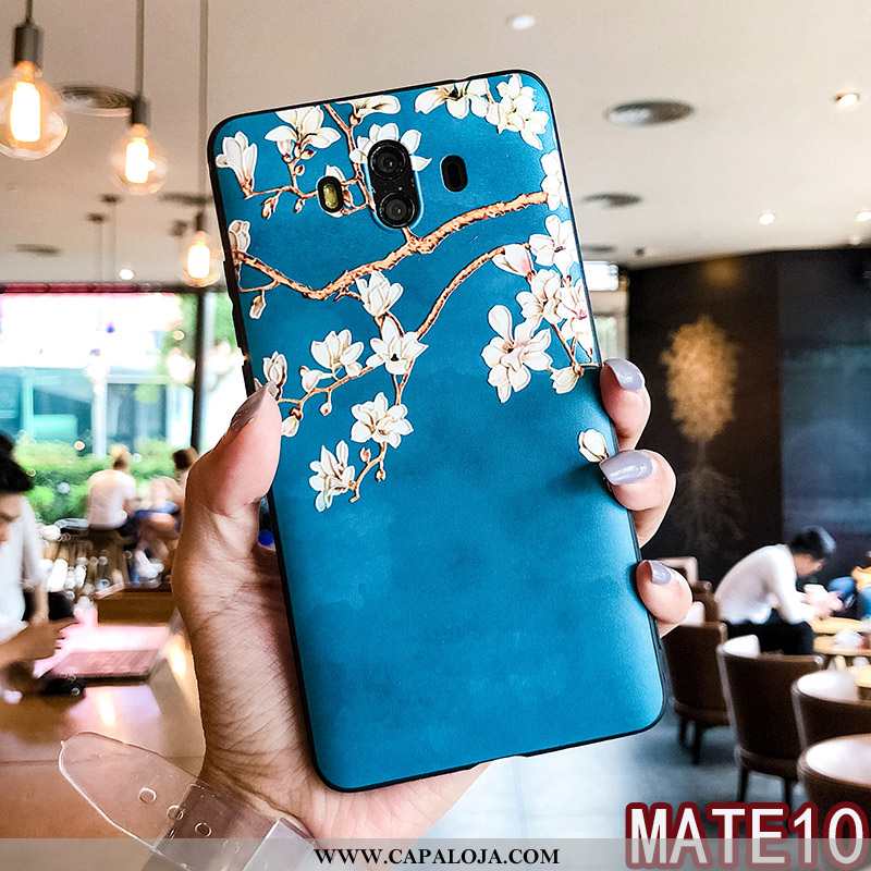 Capas Huawei Mate 10 Silicone Completa Soft Telinha Azul, Capa Huawei Mate 10 Cordao Online