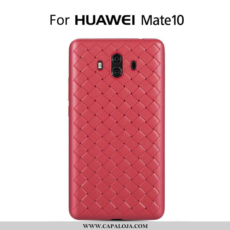 Capas Huawei Mate 10 Super Couro Tendencia Silicone Rosa, Capa Huawei Mate 10 Protetoras Barato