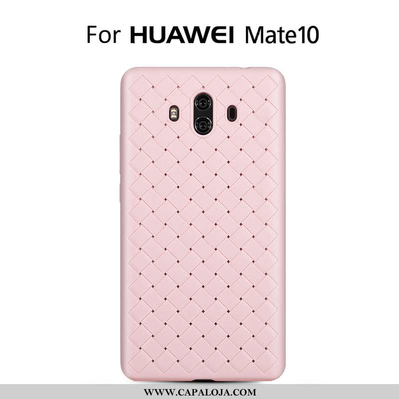 Capas Huawei Mate 10 Super Couro Tendencia Silicone Rosa, Capa Huawei Mate 10 Protetoras Barato