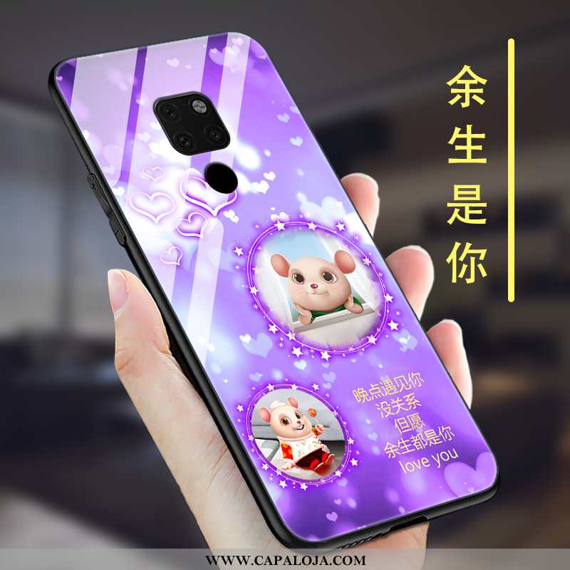 Capas Huawei Mate 20 Fosco Vidro Feminino Criativas Roxo, Capa Huawei Mate 20 Personalizada Venda