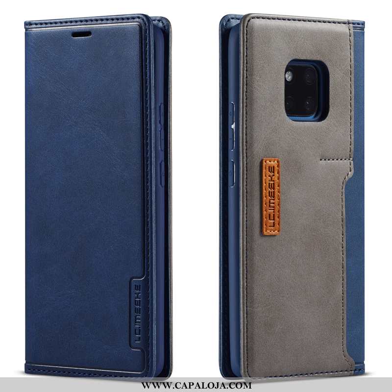 Capas Huawei Mate 20 Pro Couro Legitimo Azul Cases, Capa Huawei Mate 20 Pro Minimalista Venda