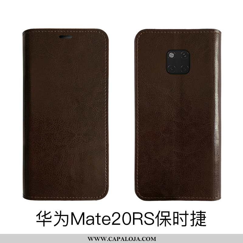 Capas Huawei Mate 20 Rs Couro Legitimo Protetoras Vaca Preto, Capa Huawei Mate 20 Rs Couro Promoção