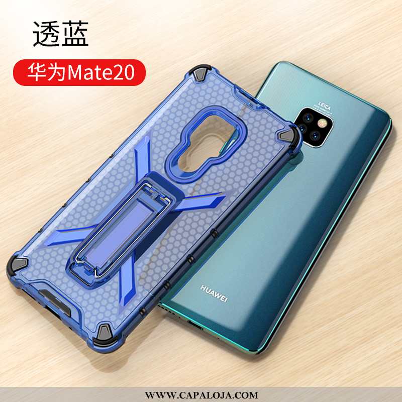 Capas Huawei Mate 20 Transparente Suporte Cases Antiqueda Preto, Capa Huawei Mate 20 Tendencia Barat