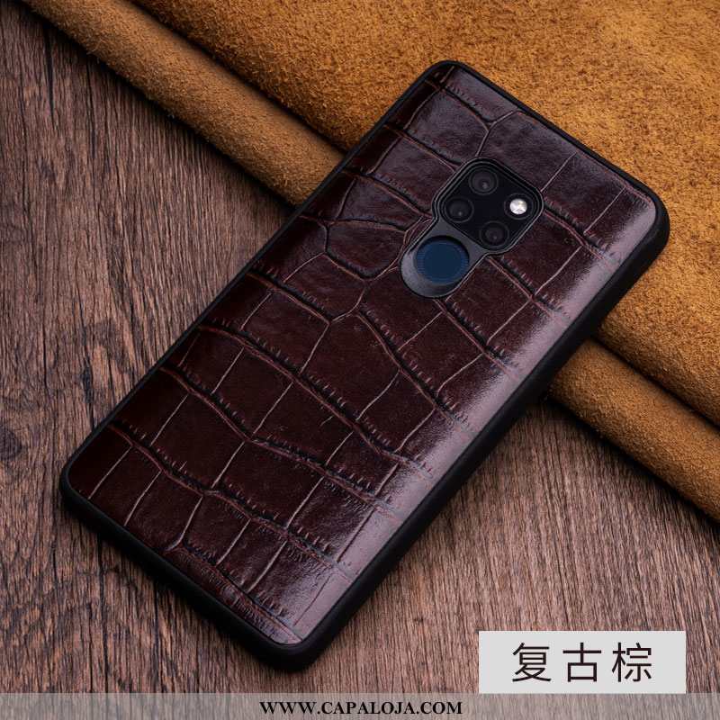 Capas Huawei Mate 20 X Luxo Preto Couro, Capa Huawei Mate 20 X Couro Genuíno Venda