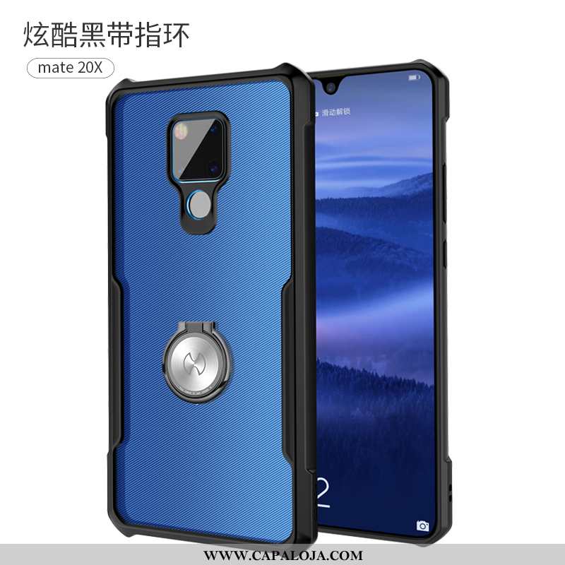 Capas Huawei Mate 20 X Super Slim Telemóvel Transparente Vermelho, Capa Huawei Mate 20 X Protetoras 