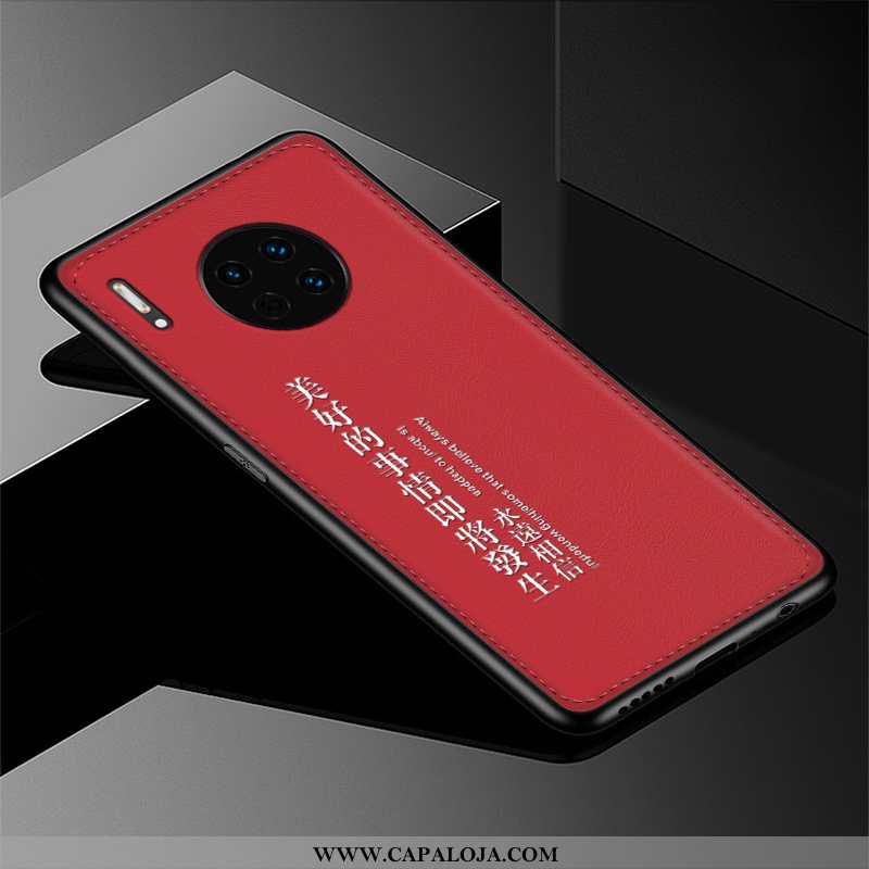 Capas Huawei Mate 30 Couro Cases Malha Masculino Vermelho, Capa Huawei Mate 30 Protetoras Online