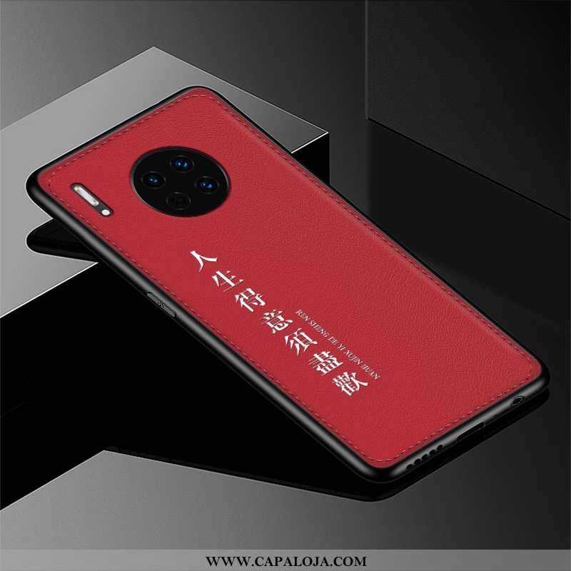 Capas Huawei Mate 30 Couro Cases Malha Masculino Vermelho, Capa Huawei Mate 30 Protetoras Online