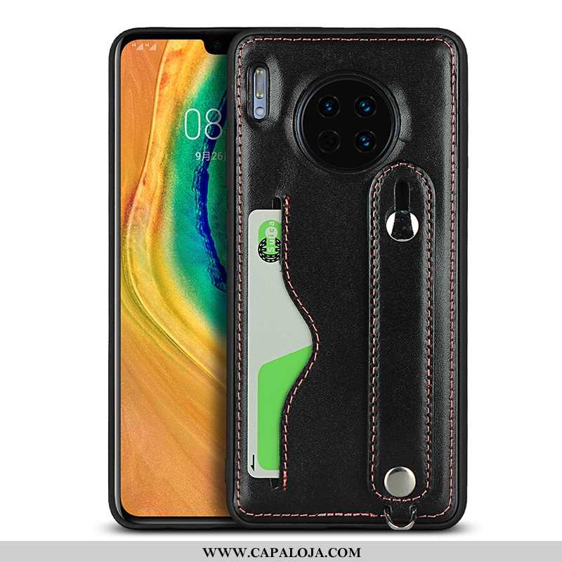 Capas Huawei Mate 30 Couro Legitimo Completa Antiqueda Suporte Verde, Capa Huawei Mate 30 Cordao Com