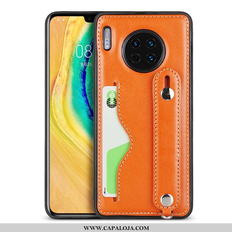 Capas Huawei Mate 30 Couro Legitimo Completa Antiqueda Suporte Verde, Capa Huawei Mate 30 Cordao Com