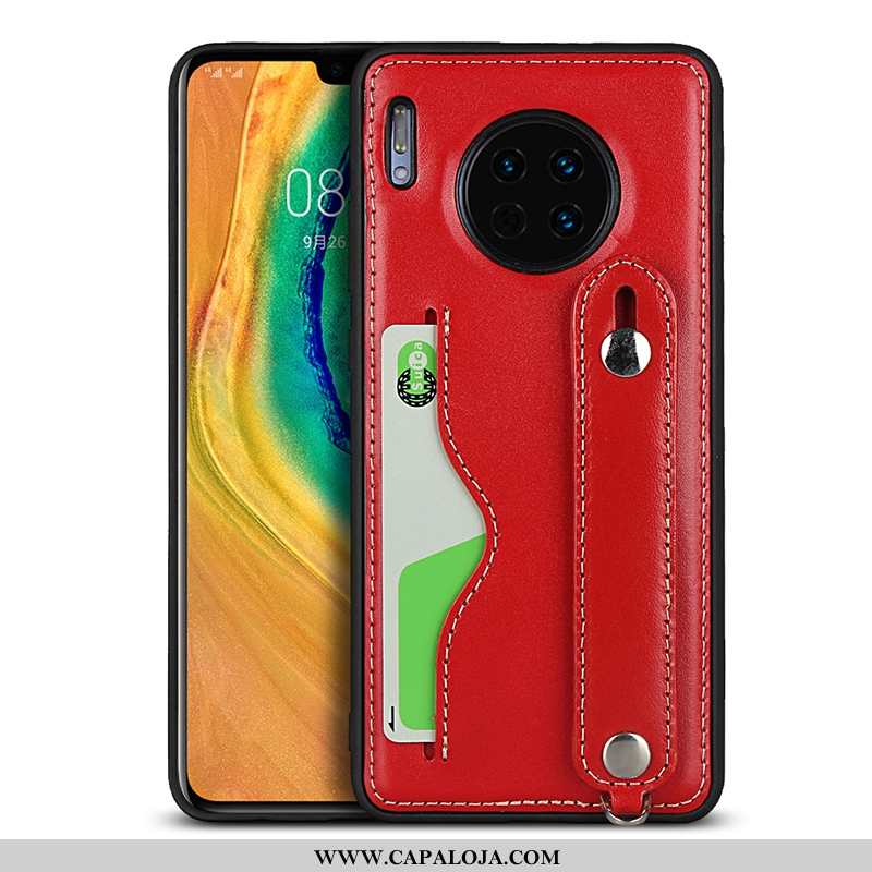 Capas Huawei Mate 30 Couro Legitimo Completa Antiqueda Suporte Verde, Capa Huawei Mate 30 Cordao Com