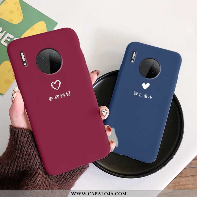 Capas Huawei Mate 30 Fosco Estilosas Coração Vermelho, Capa Huawei Mate 30 Personalizado Venda